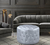 Marley Silver Ottoman