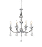 Bethel Chrome Chandelier in Iron & Crystal