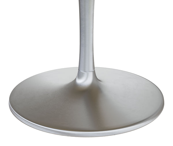 Zuo Modern Metropolis Marble, MDF, Iron, Aluminum Modern Commercial Grade Dining Table Black, Silver Marble, MDF, Iron, Aluminum