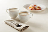 French Perle Groove 2-Piece Latte Mug Set