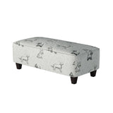 Fusion 100-C Transitional Cocktail Ottoman 100-C Biscuit Iron 49" Wide Cocktail Ottoman