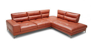 VIG Furniture Divani Casa Kudos - Modern Cognac RAF Chaise Sectional Sofa VGKK5309-RAF-SECT VGKK5309-RAF-SECT