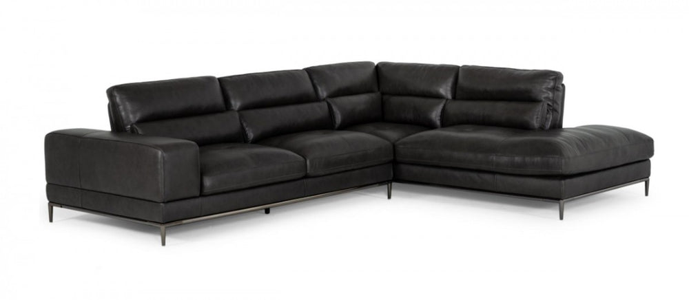 VIG Furniture Divani Casa Kudos - Modern Dark Grey RAF Chaise Sectional Sofa VGKK5309-RAF-SECT-GRY VGKK5309-RAF-SECT-GRY