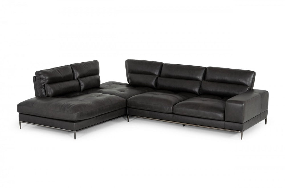 VIG Furniture Divani Casa Kudos - Modern Dark Grey LAF Chaise Sectional Sofa VGKK5309-LAF-SECT-GRY VGKK5309-LAF-SECT-GRY