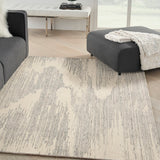 Nourison Michael Amini Ma30 Star SMR02 Glam Handmade Hand Tufted Indoor only Area Rug Ivory/Grey 5'3" x 7'3" 99446881199