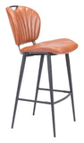 English Elm EE2868 100% Polyurethane, Plywood, Steel Modern Commercial Grade Bar Chair Vintage Brown, Black 100% Polyurethane, Plywood, Steel