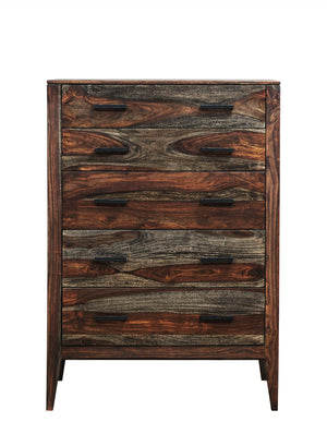 Porter Designs Fall River Solid Sheesham Wood Contemporary Chest Gray 04-117-03-4477