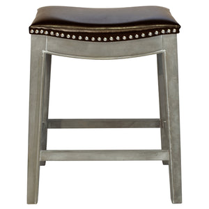 Elmo Bonded Leather Counter Stool - Brown