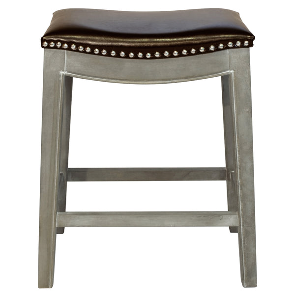 Elmo Bonded Leather Counter Stool - Brown