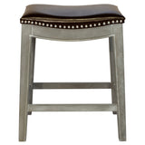 Elmo Bonded Leather Counter Stool - Brown