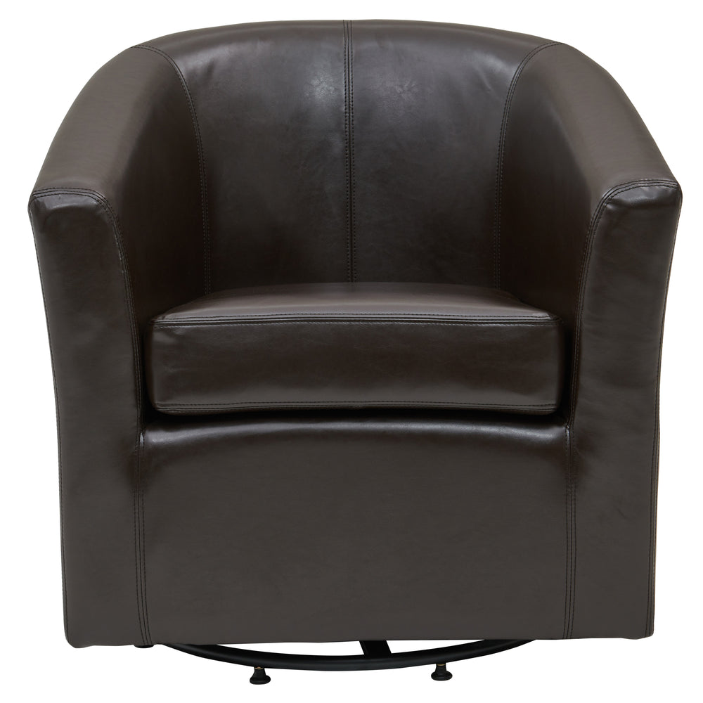 Hayden 360-Degree Swivel Tub Chair – Luxurious Bonded Leather, Sturdy Construction, Fully Assembled