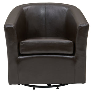 Hayden 360-Degree Swivel Tub Chair – Luxurious Bonded Leather, Sturdy Construction, Fully Assembled