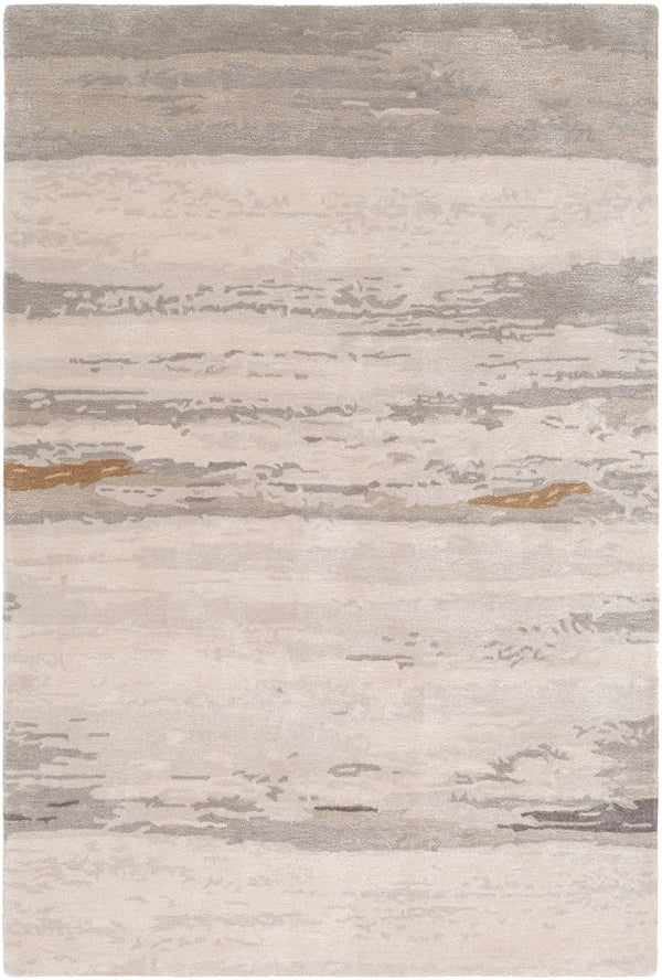 Kavita KVT-2303 Modern Viscose, Wool Rug KVT2303-81012 Light Gray, Ivory, Medium Gray, Charcoal, Tan, Camel 50% Viscose, 50% Wool 8'10" x 12'