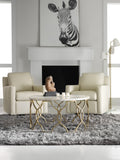 Hooker Furniture Melange Traditional/Formal Gold Leaf with Onyx Corrina Cocktail Table 638-50359-WH