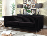 Kent Black Velvet Sofa