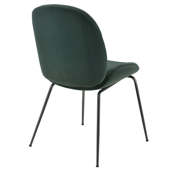 Lucy Velvet Fabric Chair - Set of 2 Gallery Dark Green