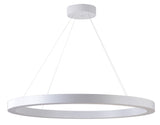 Bethel Matte White LED Chandelier in Iron & Acrylic