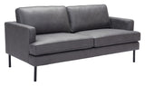 English Elm EE2804 100% Polyester, Plywood, Steel Modern Commercial Grade Sofa Vintage Gray, Black 100% Polyester, Plywood, Steel