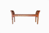 Porter Designs Sheesham Accents Solid Wood Natural Dining Bench Brown 07-116-28-2680H