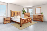 Porter Designs Crossroads Solid Sheesham Wood Queen Natural Bed Natural 04-196-14-C001-KIT