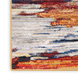 Nourison Chroma CRM04 Colorful Machine Made Loom-woven Indoor only Area Rug Lava Flow 5'6" x 8' 99446378774
