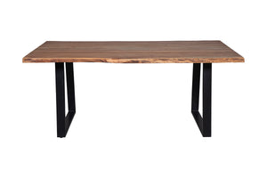 Porter Designs Manzanita Live Edge Solid Acacia Wood Natural Dining Table Natural 07-196-01-DT82NT-KIT