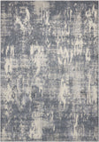 Nourison Michael Amini Gleam MA602 Painterly Machine Made Power-loomed Indoor only Area Rug Slate 5'3" x 7'3" 841491107751