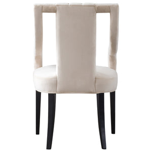 Viola Velvet Klismos Chair - Elegant Greek-Inspired Design with Black Birch Legs, Fully Assembled Style