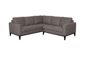 Porter Designs Wyatt Polyester with Wood Trim Contemporary Sectional Gray 01-216-11-3040-KIT