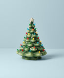 Treasured Traditions Illuminated Green Ceramic Tree Figurine - A Cherished Holiday Centerpiece!