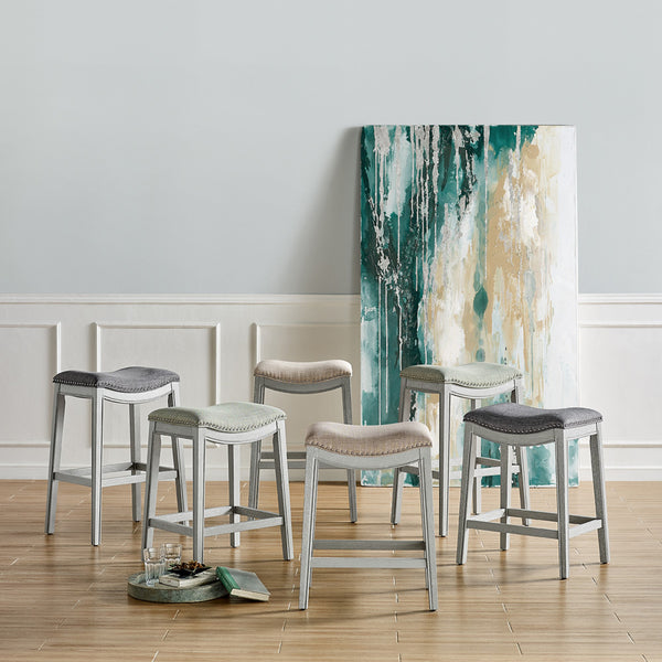 Grover Fabric Counter Stool Lyon Light Green