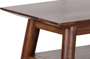 Porter Designs Portola Solid Acacia Wood Transitional End Table Brown 05-108-15-2024