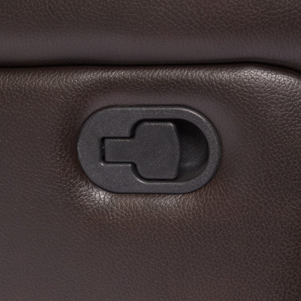 Porter Designs Ramsey Leather-Look Transitional Reclining Sofa Brown 03-112C-01-6013