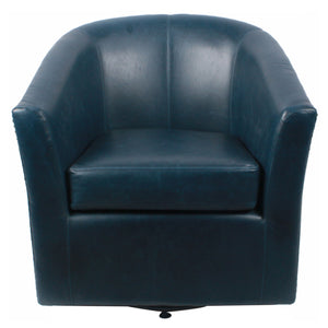 Ernest Bonded Leather Swivel Chair - Elegant Comfort with 360-Degree Rotation, Perfect for Any Space