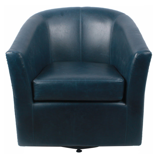Ernest Bonded Leather Swivel Chair - Elegant Comfort with 360-Degree Rotation, Perfect for Any Space