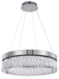 Bethel Chrome LED Chandelier in Stainless Steel & Crystal