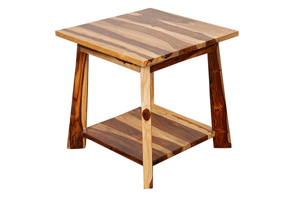 Porter Designs Kalispell Solid Sheesham Wood Natural End Table Natural 05-116-07-PDU113