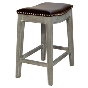 Elmo Bonded Leather Counter Stool - Brown