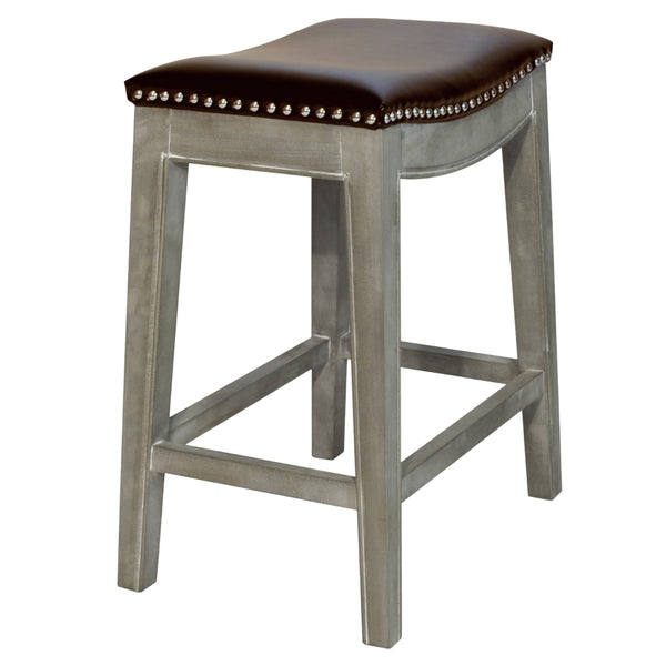 Elmo Bonded Leather Counter Stool - Brown