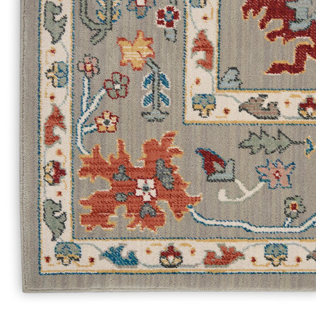 Nourison Parisa PSA03 French Country Machine Made Loom-woven Indoor Area Rug Grey 7'9" x 9'9" 99446858177