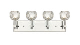 Bethel Chrome Wall Sconce in Metal & Crystal