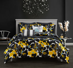 Malea Black Twin 9pc Comforter Set