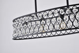 Bethel Black Chandelier in Metal & Crystal