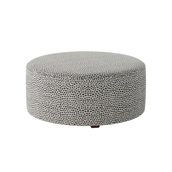 Fusion 140-C Transitional Cocktail Ottoman 140-C Faux Skin Carbon 39" Round Cocktail Ottoman