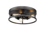 Bethel Black Flush Mount in Iron