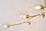 Bethel Gold Chandelier in Metal & Glass