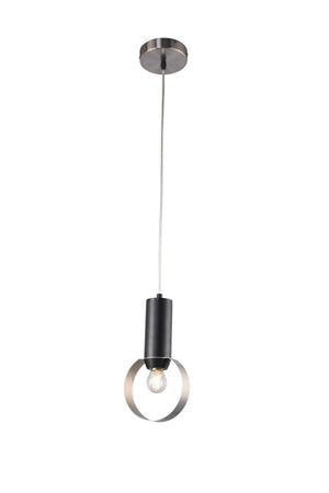 Bethel Sand Nickel Single Pendant Lighting in Metal