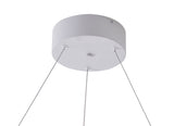 Bethel Matte White LED Chandelier in Iron & Acrylic