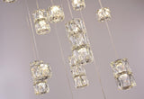 Bethel Chrome LED Chandelier in Metal & Crystal