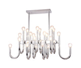 Bethel Chrome Chandelier in Metal & Glass